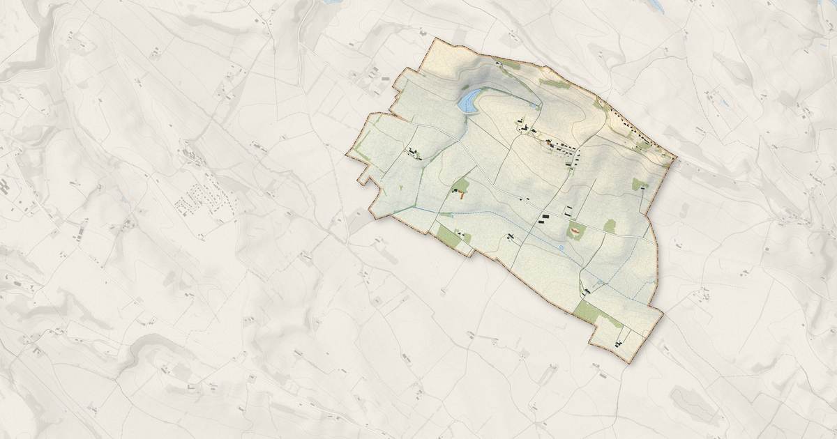 Portrait cartographique de Puéchoursi : relief, eau, forêts, bâti et voies, calculés à partir des données de l'IGN