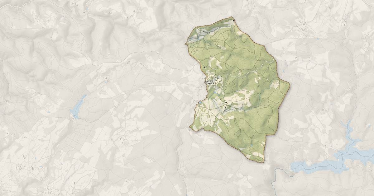 Portrait cartographique de Le Rialet : relief, eau, forêts, bâti et voies, calculés à partir des données de l'IGN
