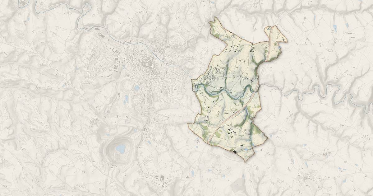 Portrait cartographique de Rosières : relief, eau, forêts, bâti et voies, calculés à partir des données de l'IGN