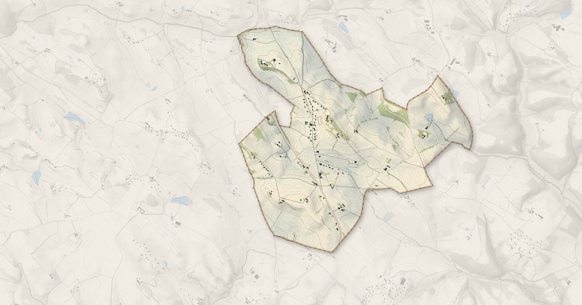 Portrait cartographique de Saint-Germier : relief, eau, forêts, bâti et voies, calculés à partir des données de l'IGN