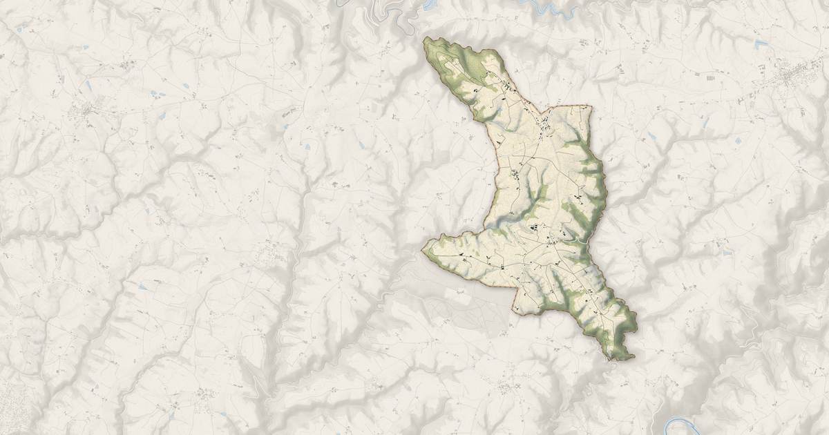 Portrait cartographique de Saint-Julien-Gaulène : relief, eau, forêts, bâti et voies, calculés à partir des données de l'IGN