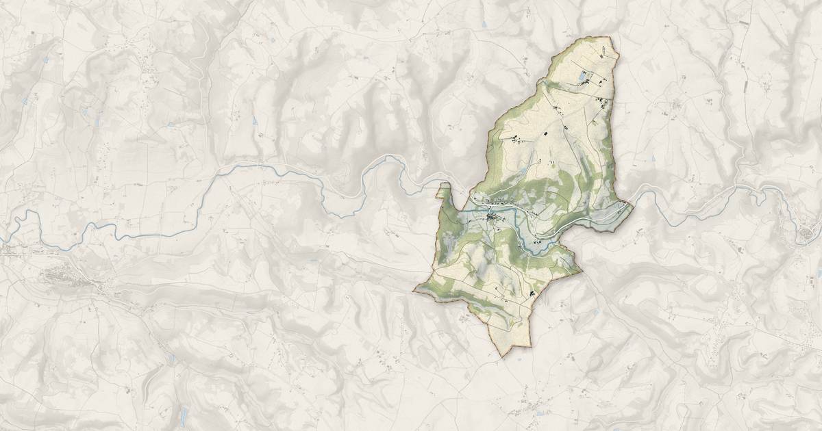 Portrait cartographique de Salles : relief, eau, forêts, bâti et voies, calculés à partir des données de l'IGN