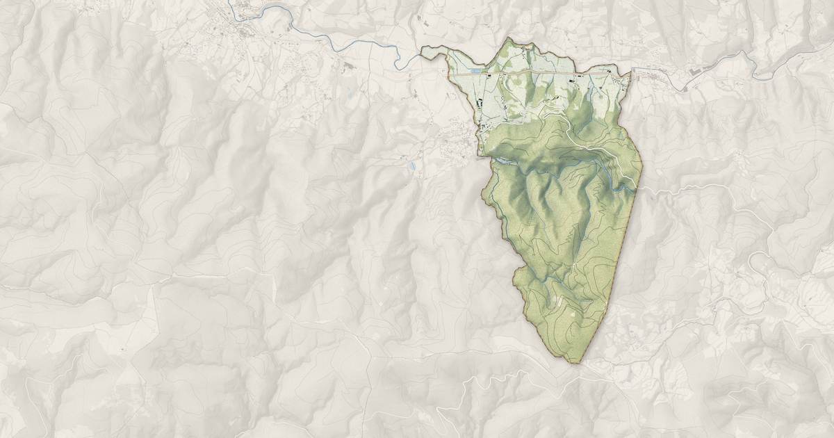 Portrait cartographique de Sauveterre : relief, eau, forêts, bâti et voies, calculés à partir des données de l'IGN