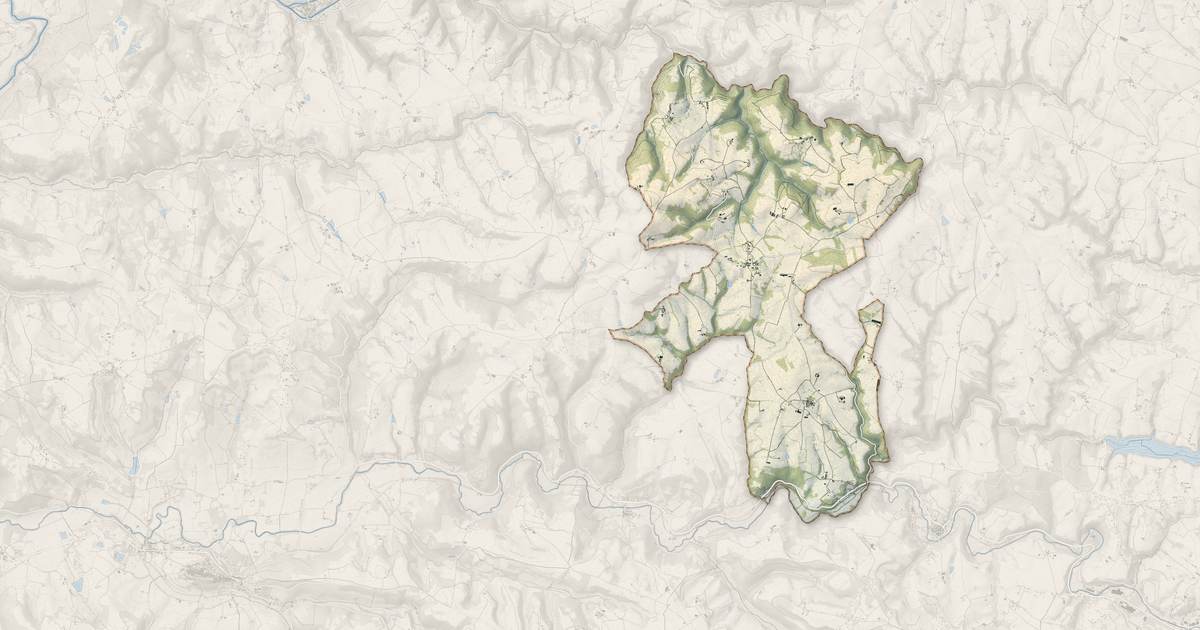 Portrait cartographique de Le Ségur : relief, eau, forêts, bâti et voies, calculés à partir des données de l'IGN