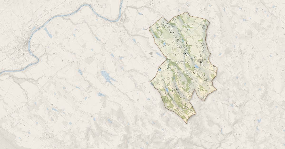 Portrait cartographique de Técou : relief, eau, forêts, bâti et voies, calculés à partir des données de l'IGN