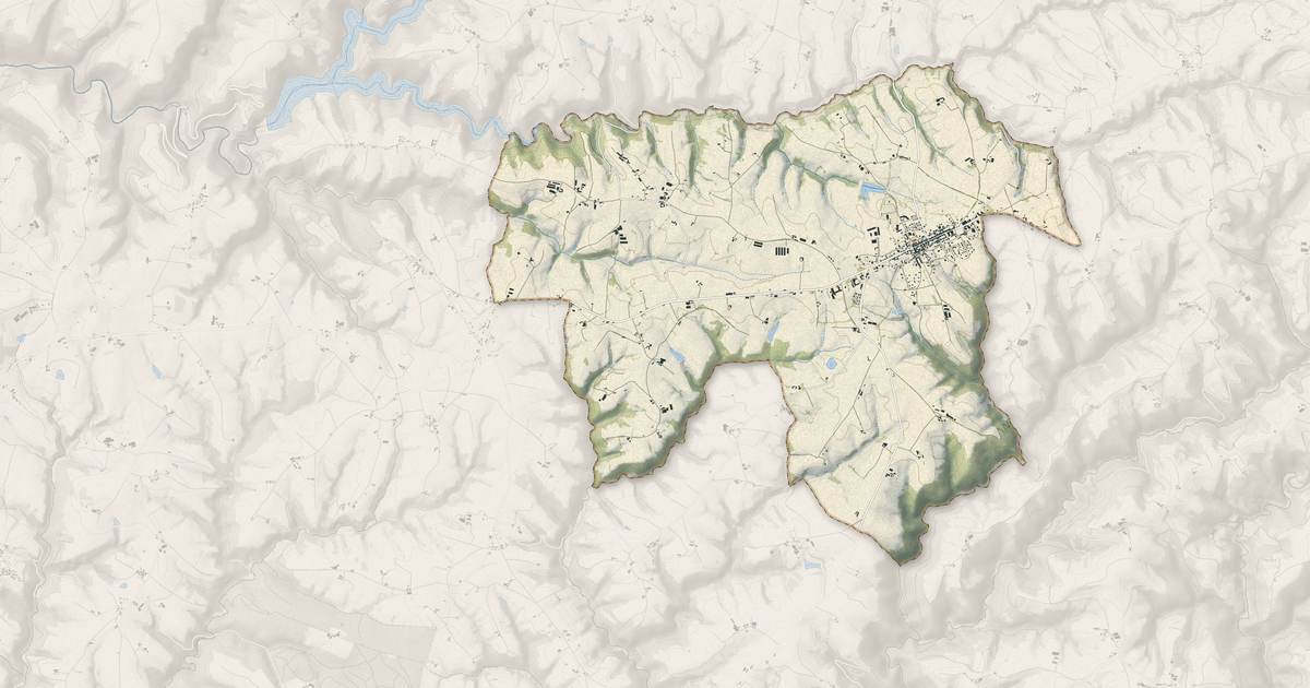 Portrait cartographique de Valence-d'Albigeois : relief, eau, forêts, bâti et voies, calculés à partir des données de l'IGN