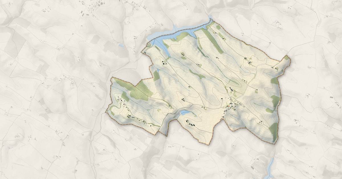 Portrait cartographique de Veilhes : relief, eau, forêts, bâti et voies, calculés à partir des données de l'IGN
