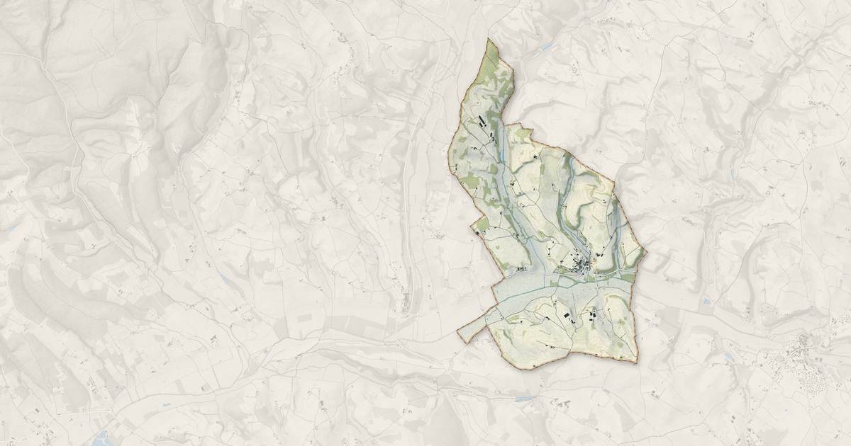 Portrait cartographique de Vieux : relief, eau, forêts, bâti et voies, calculés à partir des données de l'IGN
