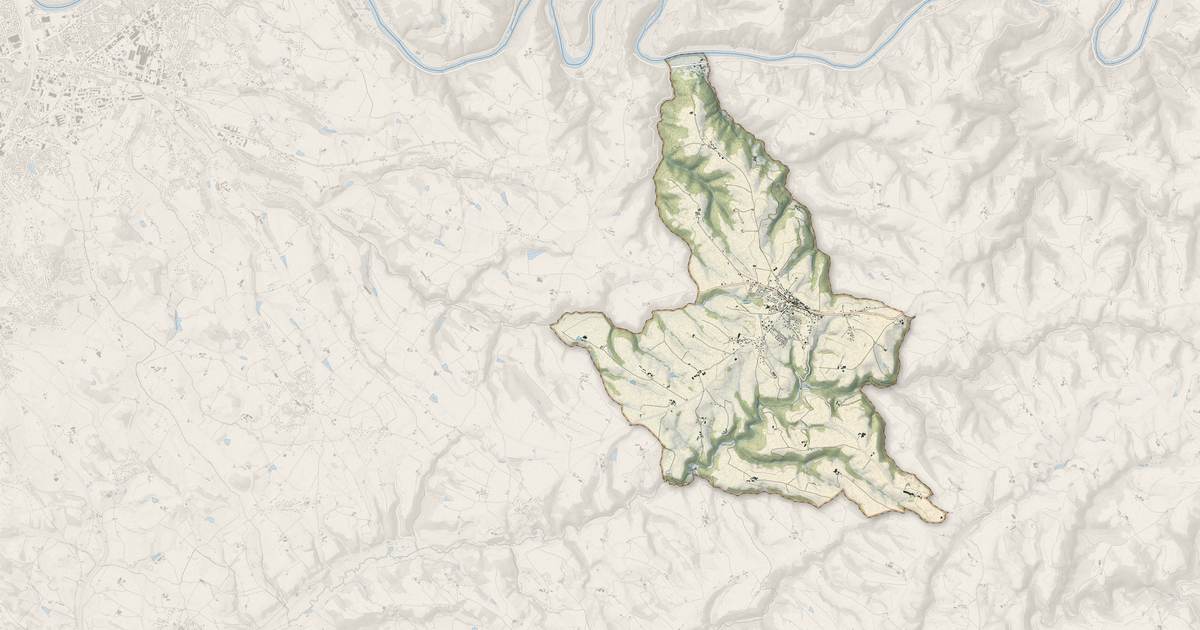 Portrait cartographique de Villefranche-d'Albigeois : relief, eau, forêts, bâti et voies, calculés à partir des données de l'IGN