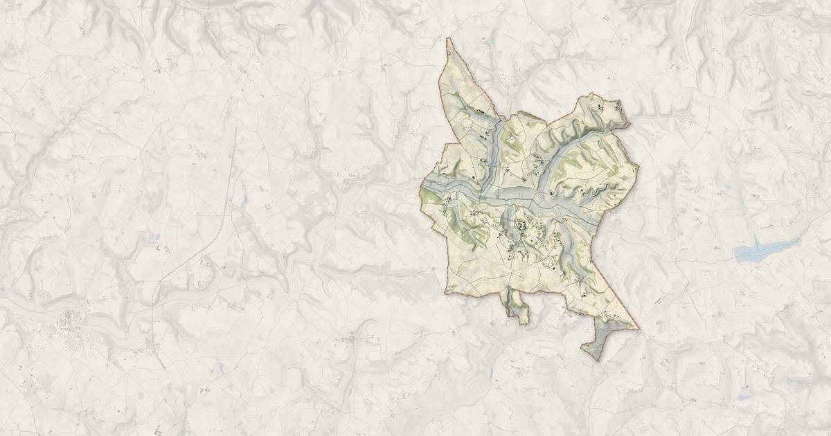 Portrait cartographique de Villeneuve-sur-Vère : relief, eau, forêts, bâti et voies, calculés à partir des données de l'IGN