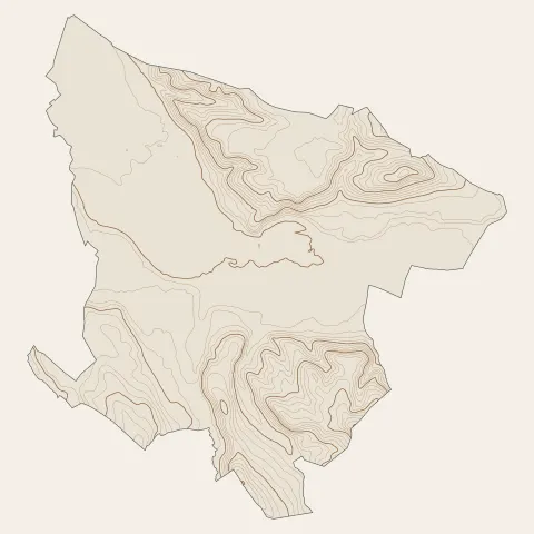 Viviers-lès-Montagnes : courbes de niveau