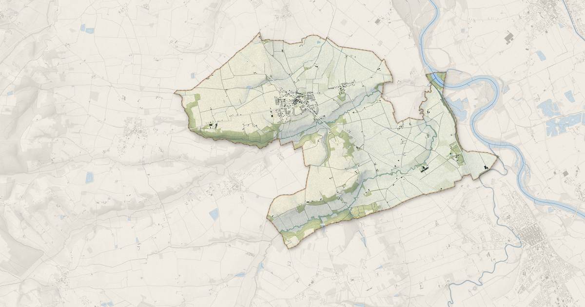 Portrait cartographique de Aucamville : relief, eau, forêts, bâti et voies, calculés à partir des données de l'IGN