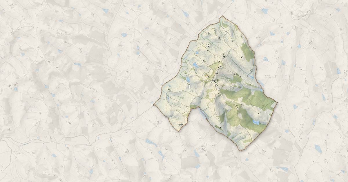 Portrait cartographique de Auty : relief, eau, forêts, bâti et voies, calculés à partir des données de l'IGN