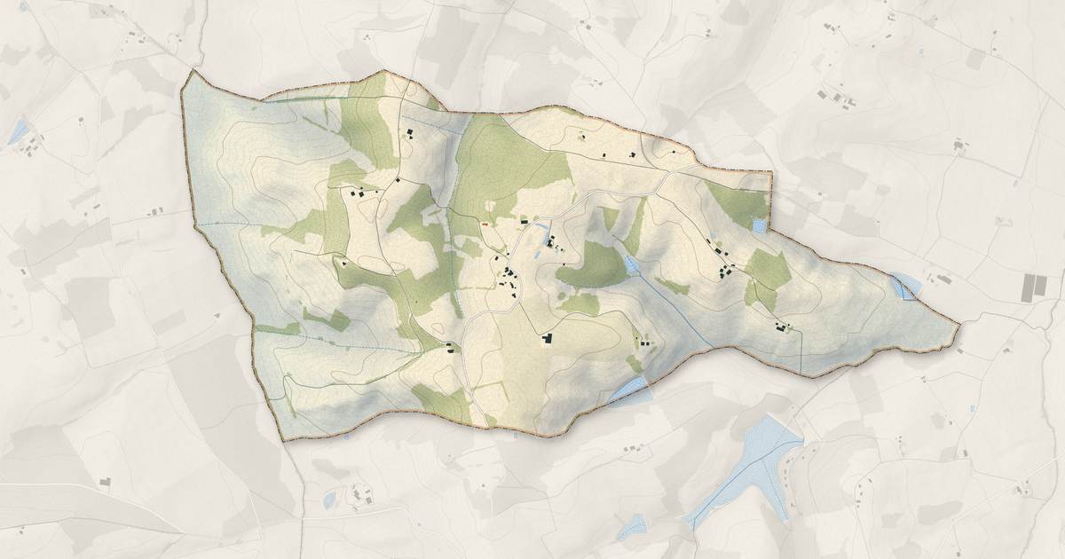Portrait cartographique de Balignac : relief, eau, forêts, bâti et voies, calculés à partir des données de l'IGN