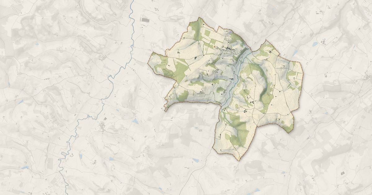 Portrait cartographique de Bardigues : relief, eau, forêts, bâti et voies, calculés à partir des données de l'IGN