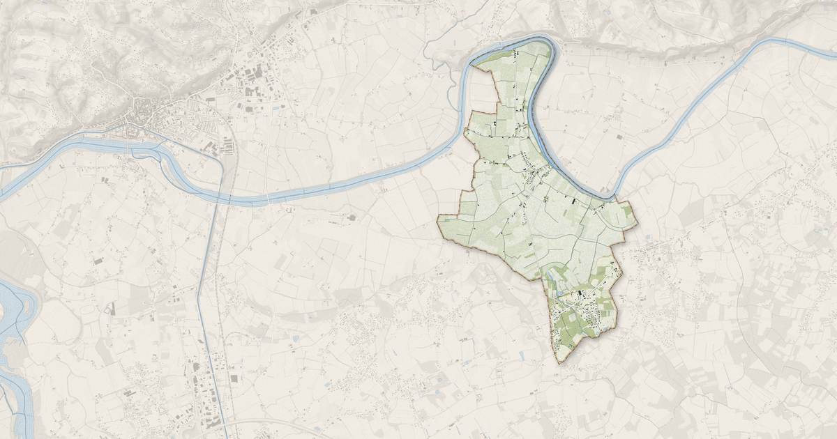 Portrait cartographique de Les Barthes : relief, eau, forêts, bâti et voies, calculés à partir des données de l'IGN
