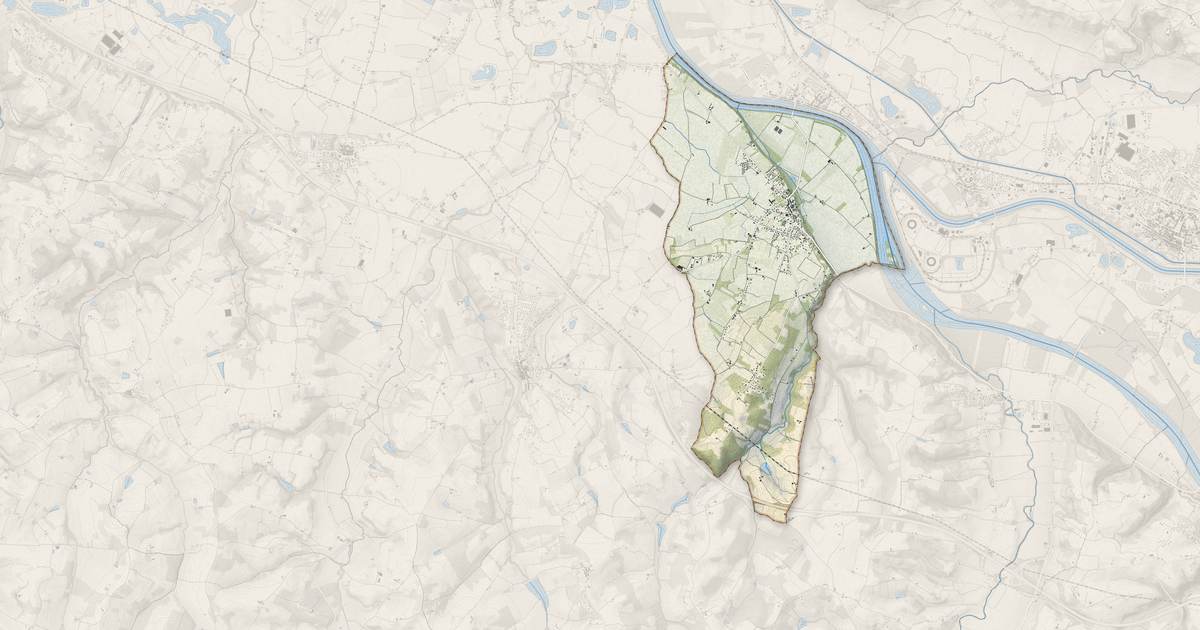 Portrait cartographique de Donzac : relief, eau, forêts, bâti et voies, calculés à partir des données de l'IGN