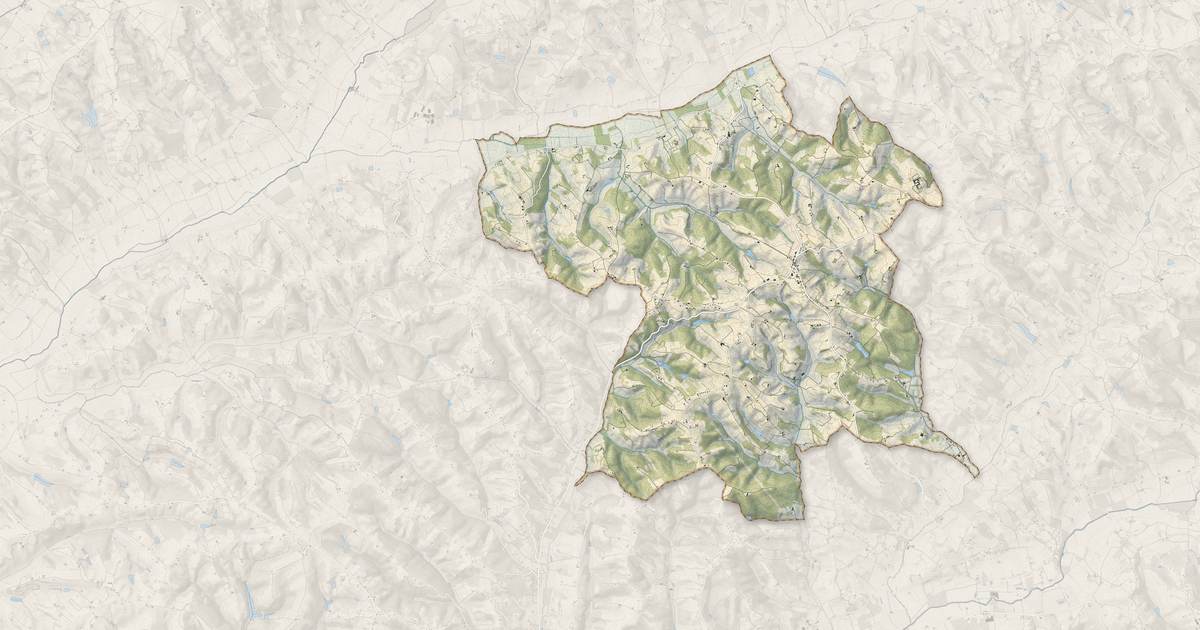 Portrait cartographique de Durfort-Lacapelette : relief, eau, forêts, bâti et voies, calculés à partir des données de l'IGN