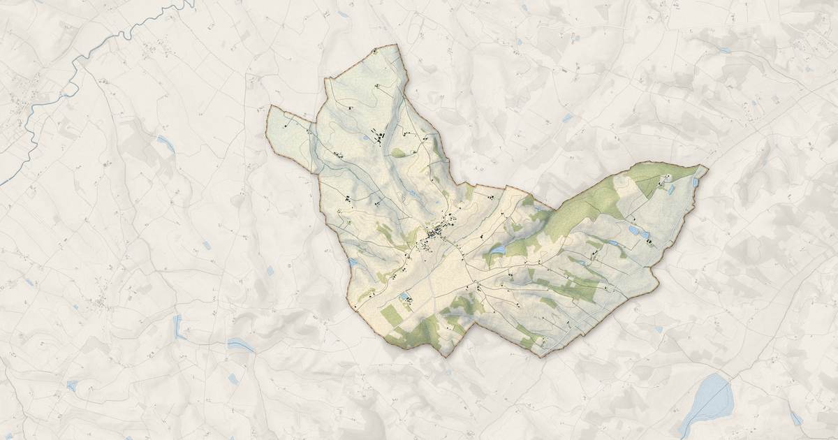 Portrait cartographique de Escazeaux : relief, eau, forêts, bâti et voies, calculés à partir des données de l'IGN
