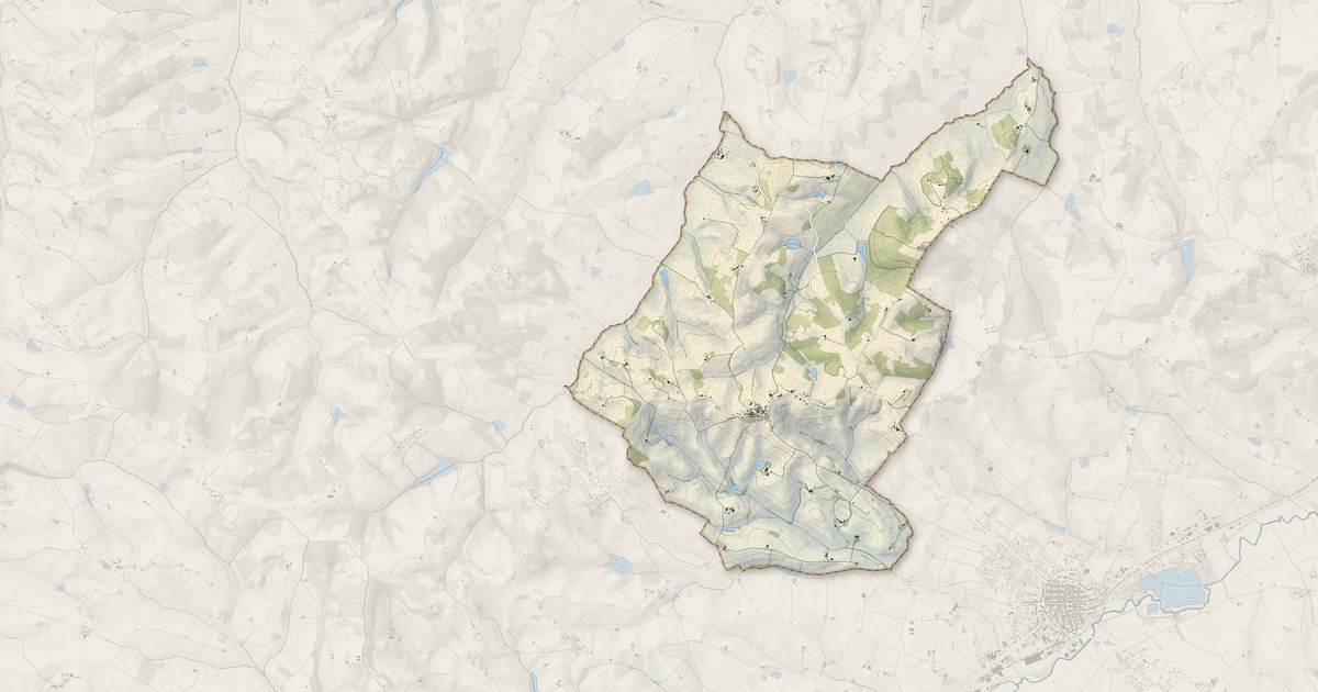 Portrait cartographique de Esparsac : relief, eau, forêts, bâti et voies, calculés à partir des données de l'IGN