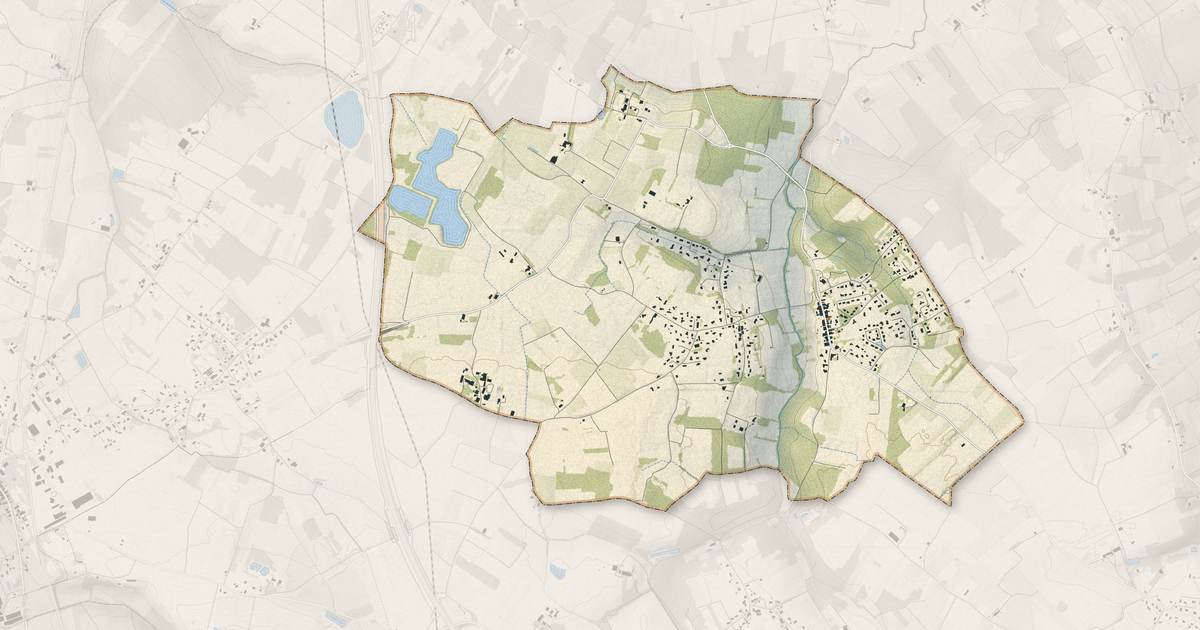 Portrait cartographique de Fabas : relief, eau, forêts, bâti et voies, calculés à partir des données de l'IGN