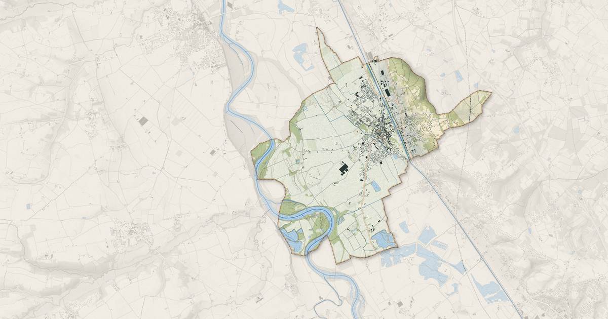 Portrait cartographique de Grisolles : relief, eau, forêts, bâti et voies, calculés à partir des données de l'IGN