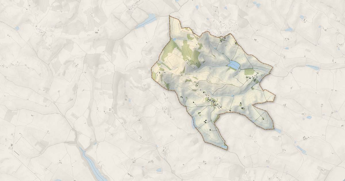 Portrait cartographique de Lamothe-Cumont : relief, eau, forêts, bâti et voies, calculés à partir des données de l'IGN