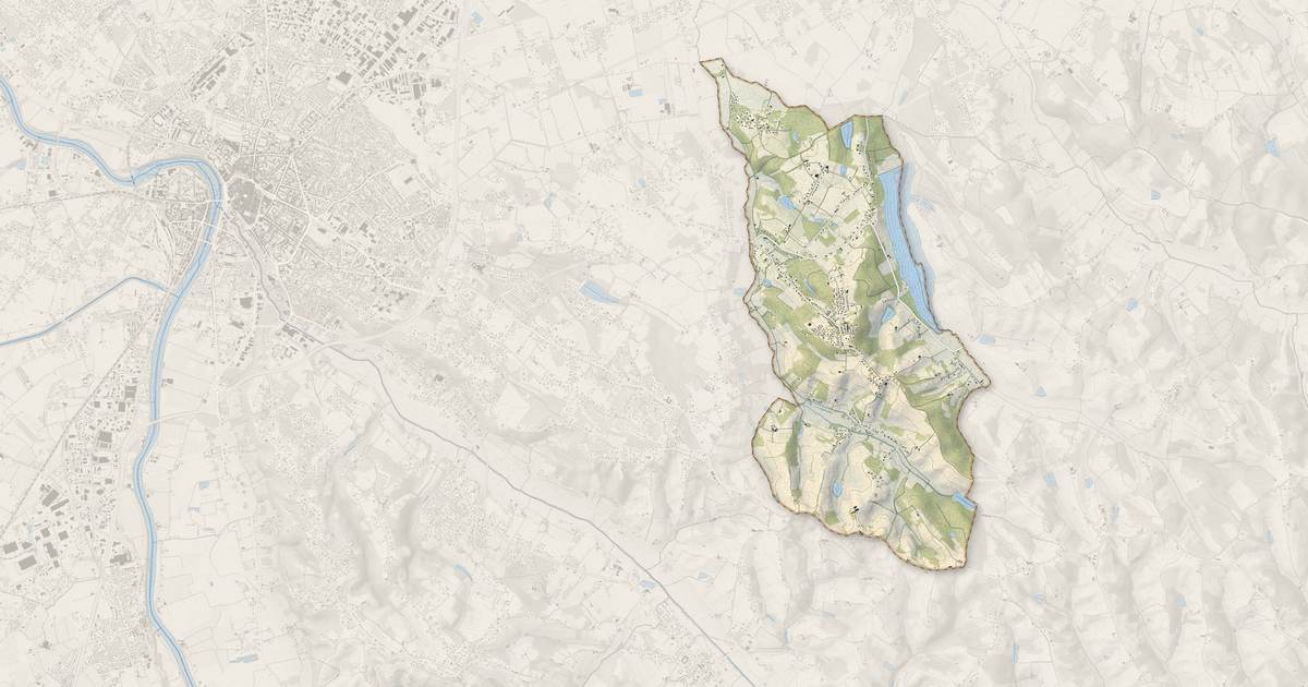 Portrait cartographique de Léojac : relief, eau, forêts, bâti et voies, calculés à partir des données de l'IGN