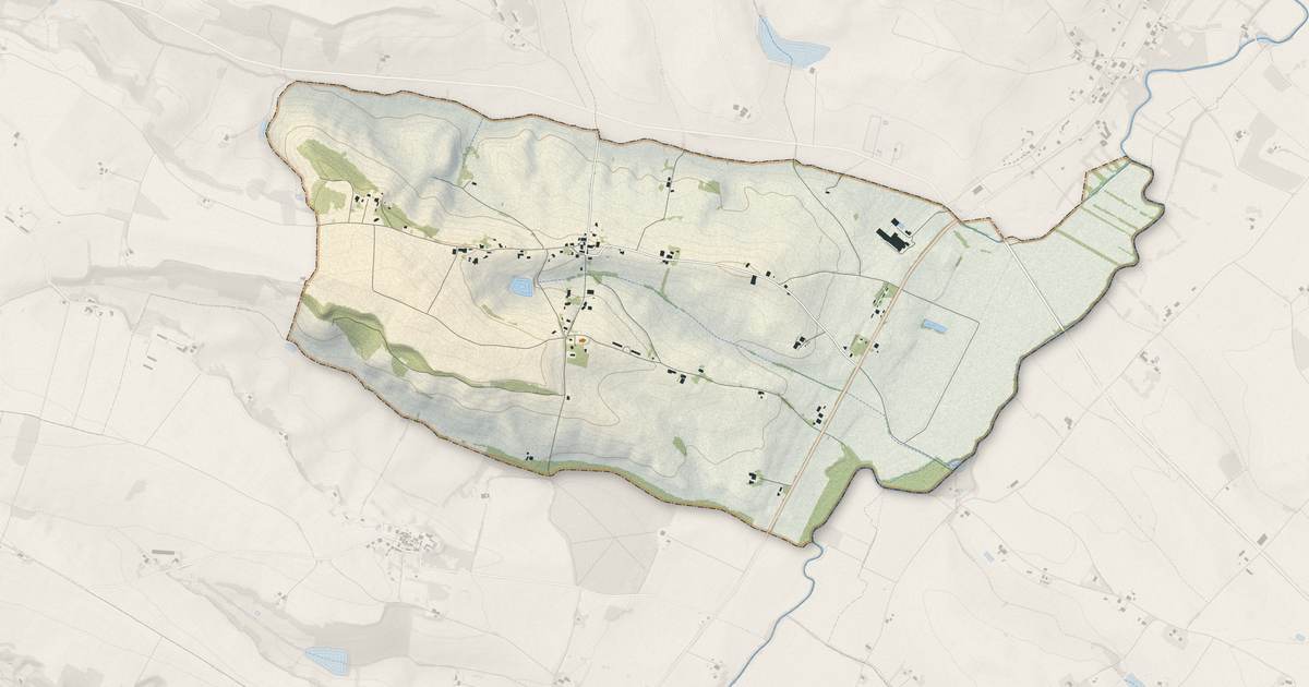 Portrait cartographique de Marignac : relief, eau, forêts, bâti et voies, calculés à partir des données de l'IGN
