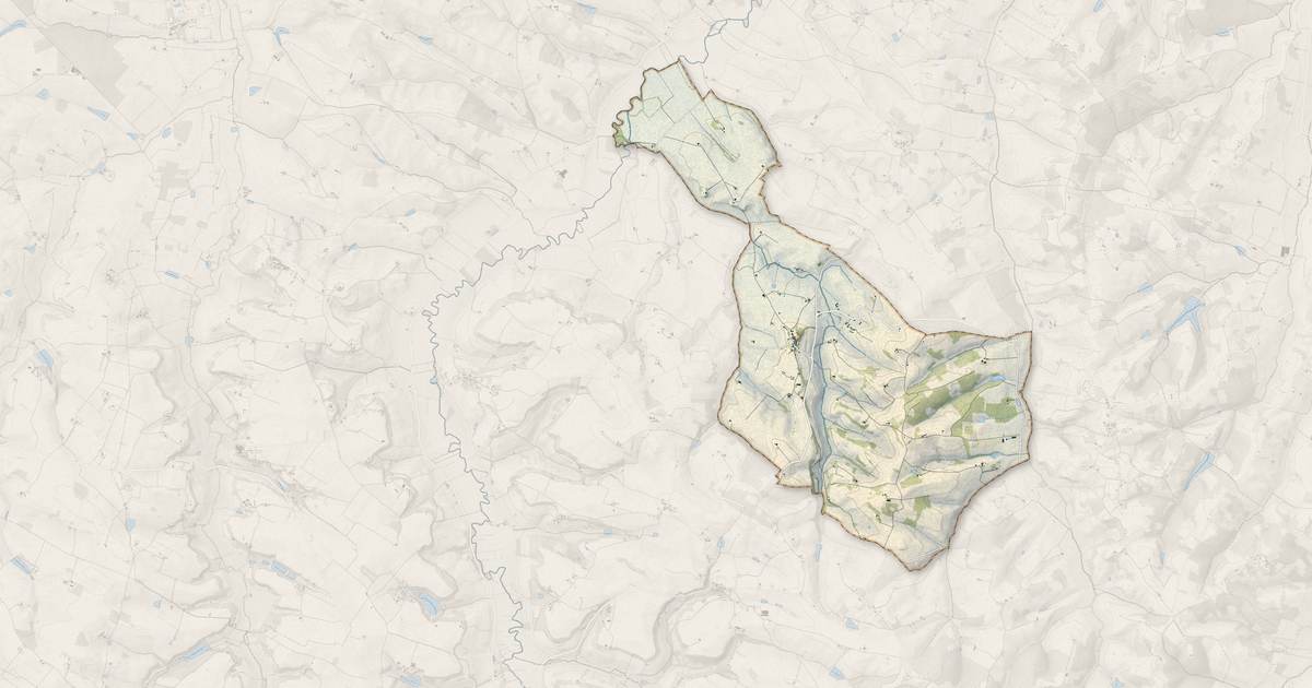 Portrait cartographique de Marsac : relief, eau, forêts, bâti et voies, calculés à partir des données de l'IGN