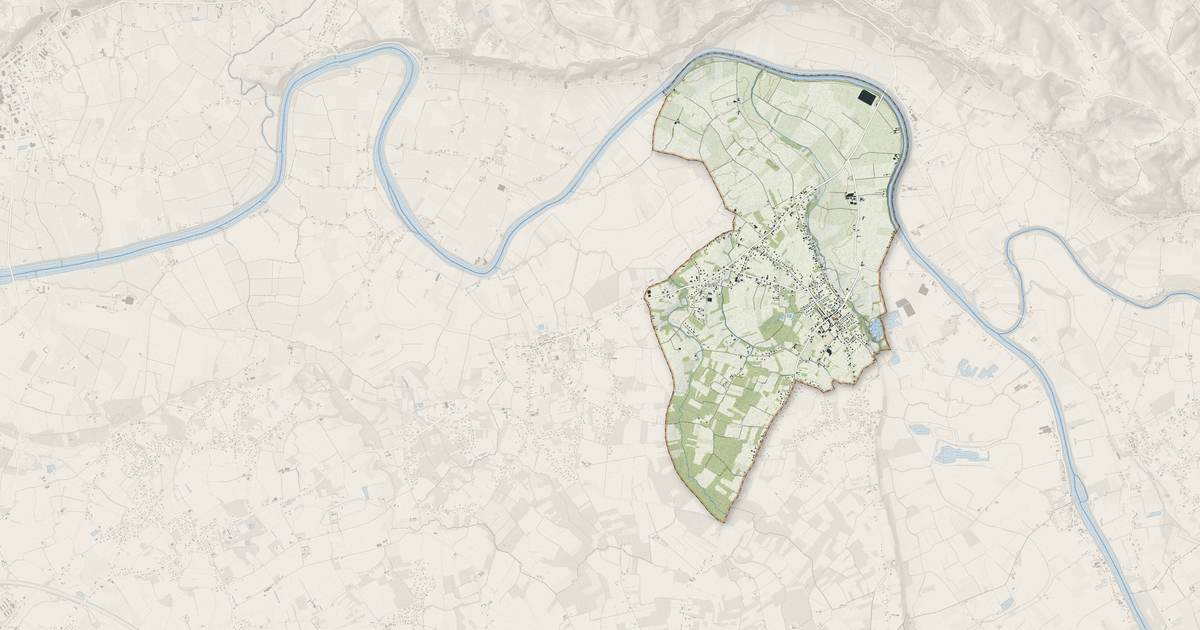 Portrait cartographique de Meauzac : relief, eau, forêts, bâti et voies, calculés à partir des données de l'IGN
