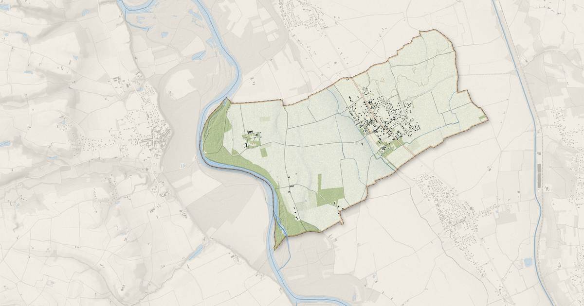 Portrait cartographique de Monbéqui : relief, eau, forêts, bâti et voies, calculés à partir des données de l'IGN