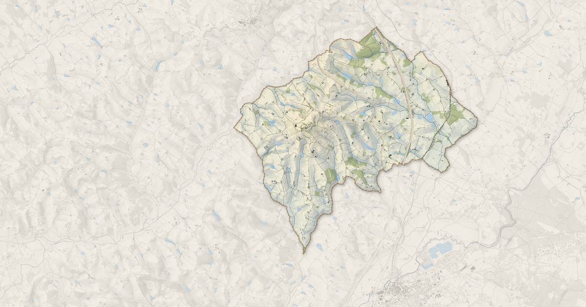 Portrait cartographique de Montalzat : relief, eau, forêts, bâti et voies, calculés à partir des données de l'IGN