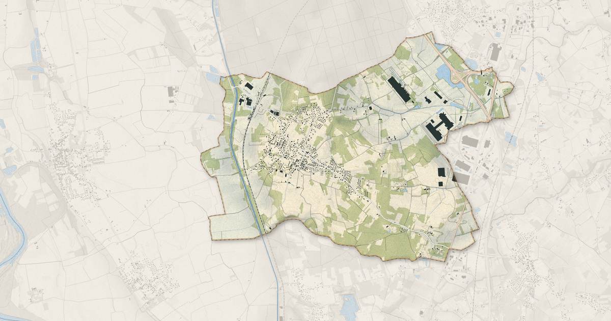 Portrait cartographique de Montbartier : relief, eau, forêts, bâti et voies, calculés à partir des données de l'IGN