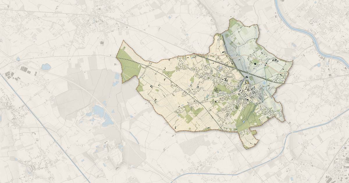 Portrait cartographique de Montbeton : relief, eau, forêts, bâti et voies, calculés à partir des données de l'IGN