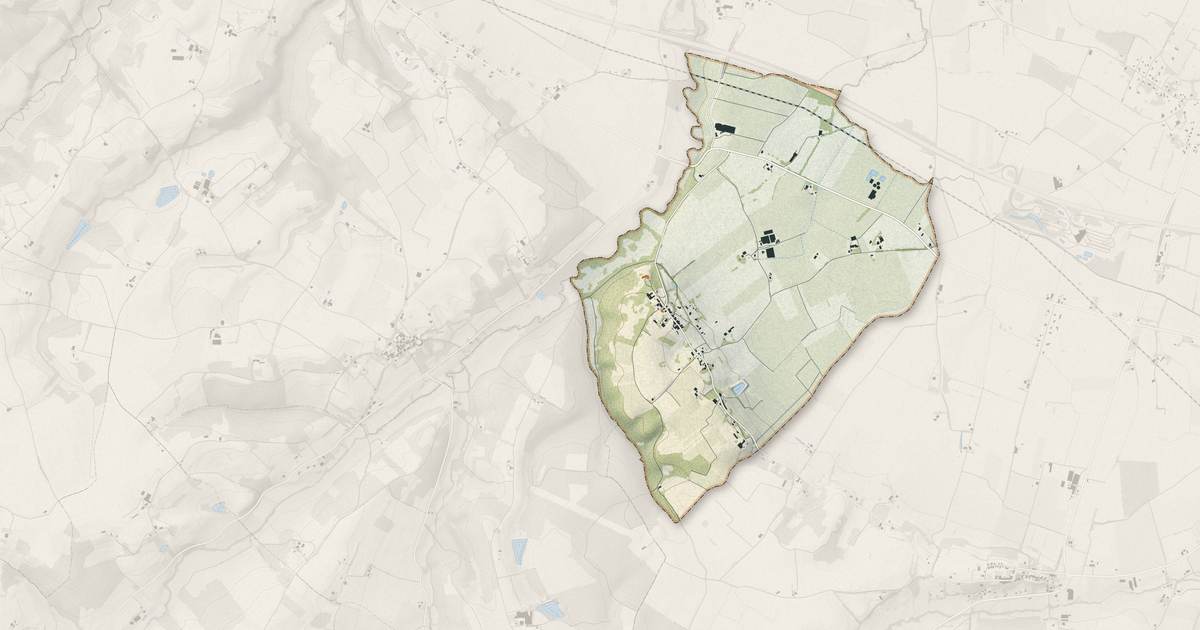 Portrait cartographique de Le Pin : relief, eau, forêts, bâti et voies, calculés à partir des données de l'IGN