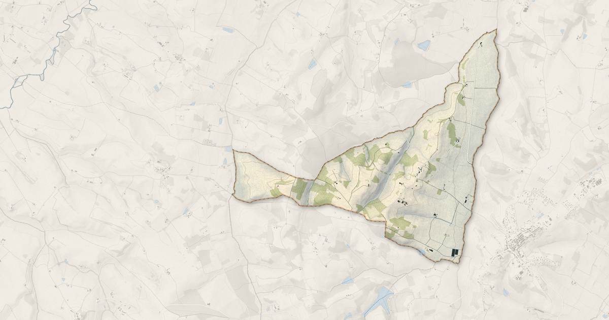 Portrait cartographique de Puygaillard-de-Lomagne : relief, eau, forêts, bâti et voies, calculés à partir des données de l'IGN