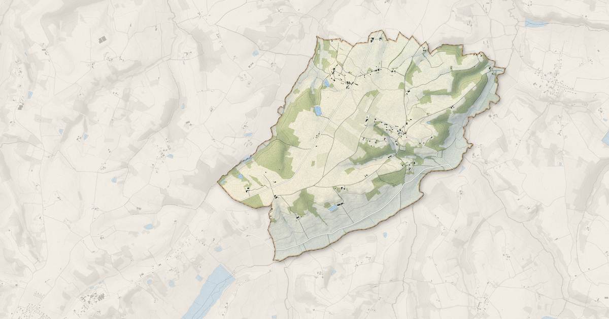 Portrait cartographique de Saint-Arroumex : relief, eau, forêts, bâti et voies, calculés à partir des données de l'IGN