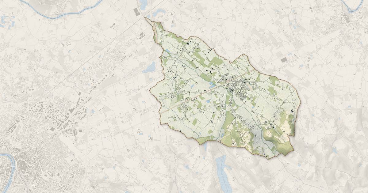 Portrait cartographique de Saint-Étienne-de-Tulmont : relief, eau, forêts, bâti et voies, calculés à partir des données de l'IGN