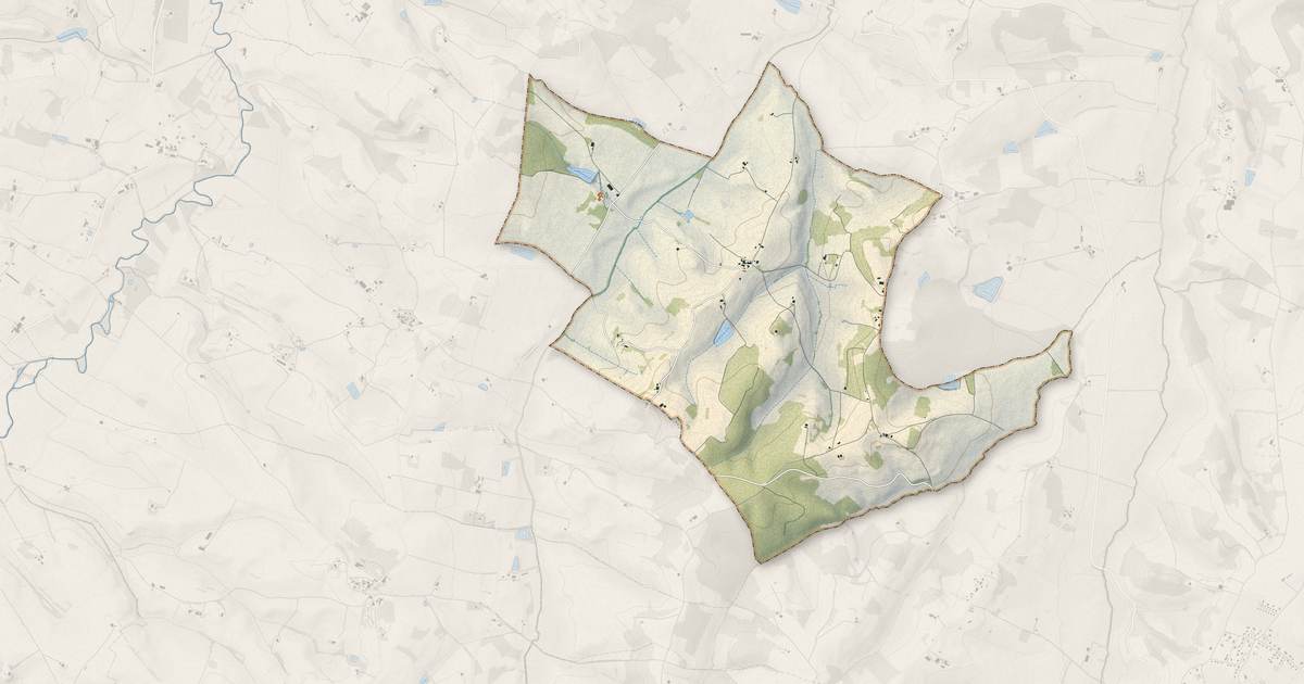 Portrait cartographique de Saint-Jean-du-Bouzet : relief, eau, forêts, bâti et voies, calculés à partir des données de l'IGN