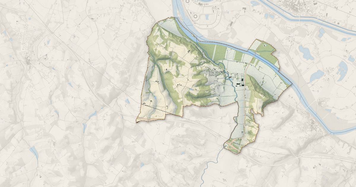 Portrait cartographique de Saint-Loup : relief, eau, forêts, bâti et voies, calculés à partir des données de l'IGN