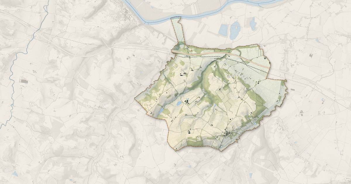 Portrait cartographique de Saint-Michel : relief, eau, forêts, bâti et voies, calculés à partir des données de l'IGN