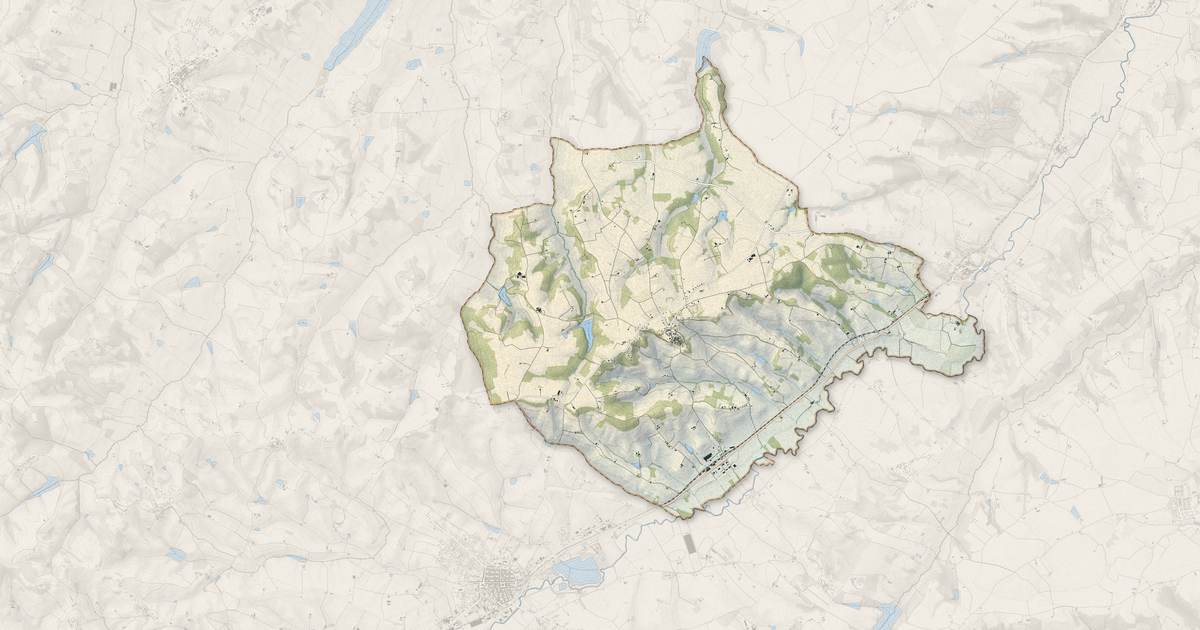 Portrait cartographique de Sérignac : relief, eau, forêts, bâti et voies, calculés à partir des données de l'IGN