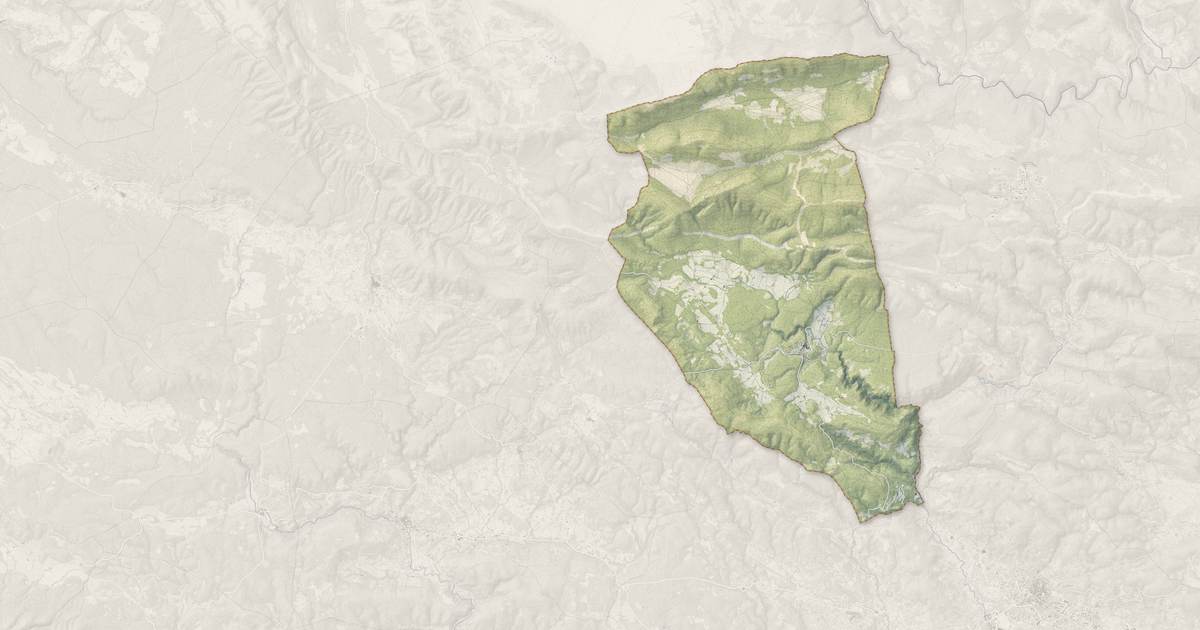 Portrait cartographique de Ampus : relief, eau, forêts, bâti et voies, calculés à partir des données de l'IGN