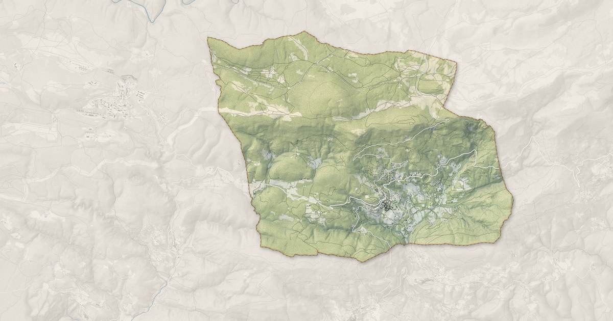 Portrait cartographique de Bargemon : relief, eau, forêts, bâti et voies, calculés à partir des données de l'IGN