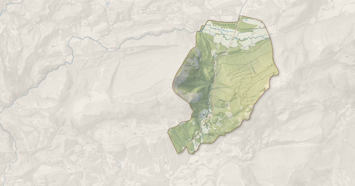 Portrait cartographique de La Bastide : relief, eau, forêts, bâti et voies, calculés à partir des données de l'IGN