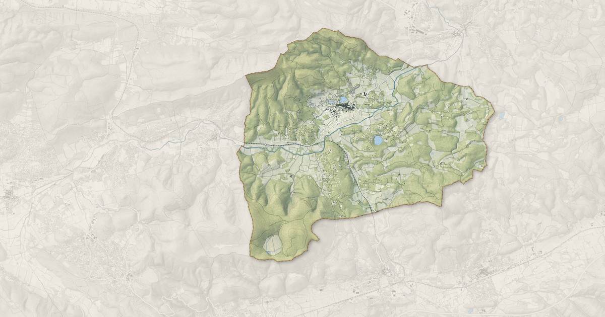 Portrait cartographique de Besse-sur-Issole : relief, eau, forêts, bâti et voies, calculés à partir des données de l'IGN