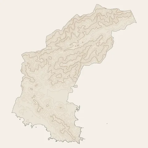 Bormes-les-Mimosas : courbes de niveau