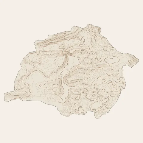 Cabasse : courbes de niveau