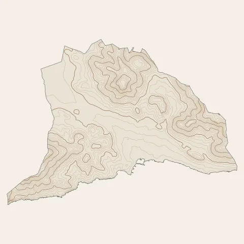 Carqueiranne : courbes de niveau